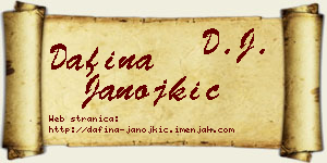 Dafina Janojkić vizit kartica